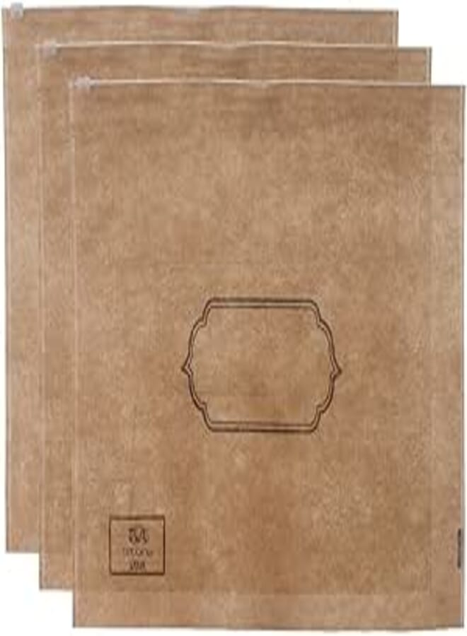 3A A3-17339 Fabric A3 Binder With Zipper Tractor 3 Pieces - Beige